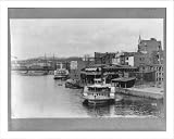 Historic Print (XL): New York. Troy[?]. River and business section