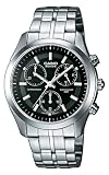 Casio - BEM-503D-1AVEF - Montre Homme - Quartz Analogique - Chronographe - Cadran Noir - Etanche 5 ATM - Bracelet Acier