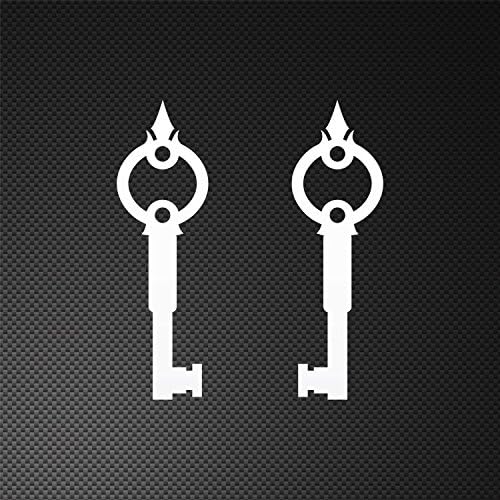 Decal Sticker Vatican Keys Weatherproof Motorbikes Activity Permanen White (7 X 2.14 In)