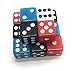 100 Bulk 16mm Dice 4 Color Assortment (Red, Blue, Black and White)