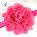 QS Baby Girl's Elastic Headbands Chiffon Hair Flower (10 Pack)