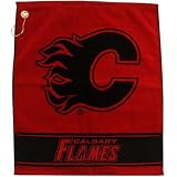 NHL Calgary Flames 16'' x 19'' Woven Terry Golf Towel - Red
