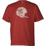 New England Patriots Vintage Retro Gridiron Classics Red Helmet T-shirt