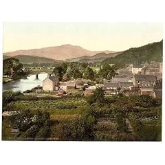 A4 10x8 Gloss Glossy Art Photo PrintPerthshire Callander Bridge and Ben Ledi vintage old photo.jpg