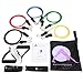 Aurorae Fitness Resistance Bands Set Complete with Padded Handles, Door Anchor, Ankle Strap, Guide Book, and Carrying Case