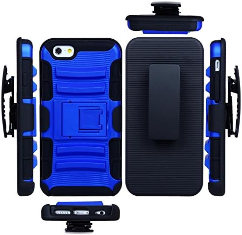 Toch TM Shockproof Holster Case with Kickstand Belt Clip for Apple iPhone 6 4.7 Inch Azury