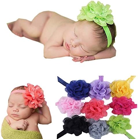 Quest Sweet 10 Pieces Baby's Headbands Girl's Headband Head Wear Flower,a Great Gift for Christmas