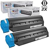 LD &copy; Set of 2 Okidata Compatible 44574701 Black Laser Toner Cartridge for the MB461 MFP, MB471, MB471W, B411d, B411dn, B431d and B431dn Printers