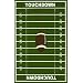 Dalyn All Star Green Football Games Kigs Rugs AL74 6'7