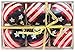 Esscoe 6pk 80mm Shatterproof Stars & Stripes Christmas Ball Ornaments/Decorations (Stars & Stripes)