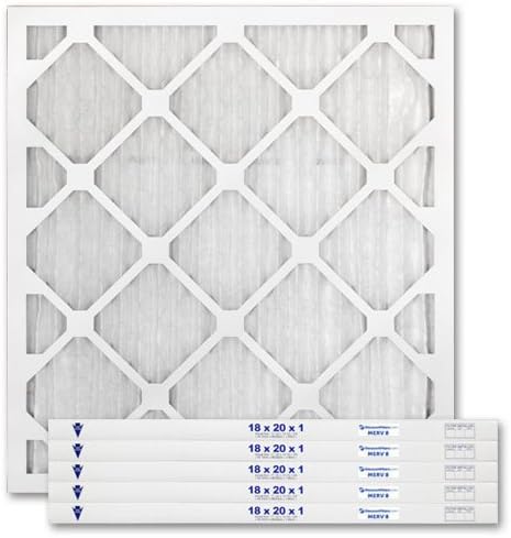 18" X 20" X 1" MERV 8 Pleated Furnace Filter, 6-Pack