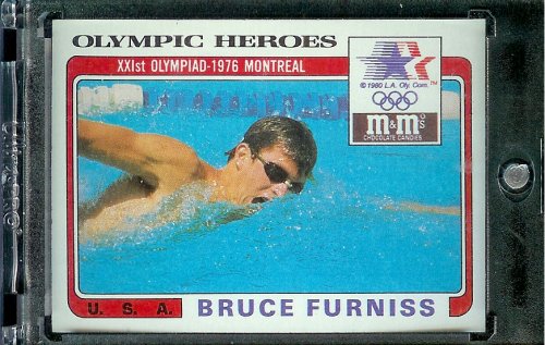 Buy 1984 Topps M&M Bruce Furniss Swimming Olympic Heroes Trading Card – Mint Condition – In Protective Display Case!