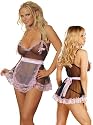 French Maid Lingerie Fantasy Costume - Sexy Erotic Intimate Sleepwear