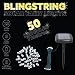 Blingstring Outdoor Solar Fairy Lights with 50 LED Bulbs