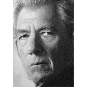 IAN McKELLEN - Original Art Print (LARGE A3 - Signed by the Artist) #js003