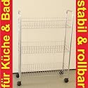 Badregal Bad Regal Wagen Rollwagen Ablage Badschrank