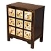 EXP Handmade Asian furniture-31" Black & White Painted Chinese Medicine / Storage Cabinet - 9-Drawer