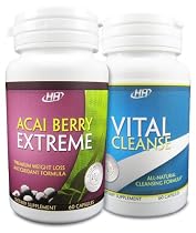 Acai Berry Extreme / Vital Cleanse Colon Cleanse Set - Powerful Weight Loss Diet Pill Combination