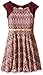 Speechless Girls' Lace Chevron Print Scoop NCK Dress