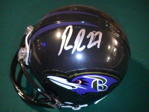 RAY RICE SIGNED AUTOGRAPHED MINI HELMET BALTIMORE RAVENS COA + HOLOGRAM