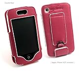 Apple iPhone Designio Leather Sleeve (Scarlet Red (open screen))