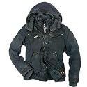 Jetlag Vintage Jacke, washed Style Winterjacke mit abnehmbarer Kapuze, navy