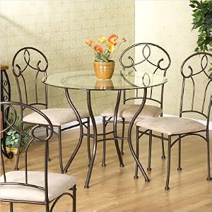 Hanson Set of 4 Dinette Chairs in Antique Bronze