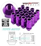 Godspeed 20 Pieces 12x 1.25mm Purple Color Extended Aluminum Lug Nut Lugs 12x1.25mm Wheel Nut Nuts Fit ALL Nissan , 240sx Silvia S13 S14 S15 , 350z , 300zx 350z Roadster , 370z , 370z Roadster , Altima , Altima Coupe , Cube, Gt-r , Skyline R32 R33 R34 , Maxima, Altima Sedan , Sentra , Sentra Se-r , Versa, D1 Drift , D1 Gp , Juke