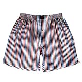 White Stripes 100% Madras Silk Boxers by Royal Silk - Medium