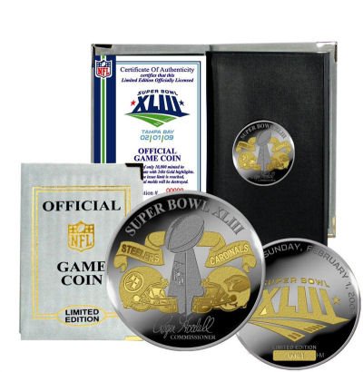 Super Bowl XLIII Steelers v. Cardinals Official 2-Tone Flip Coin