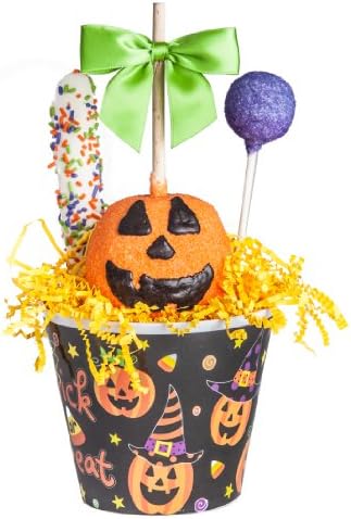 Halloween Professionally Decorated Gourmet Caramel Apples (Bucket)