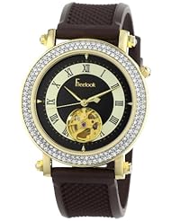 Freelook Womens HA7122G-2 Colisee Colisee Stainless-Steel Case Brown Dial and Brown Band Watch