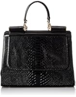 MG Collection Eilis High Gloss Faux Crocodile Doctor Tote Purse