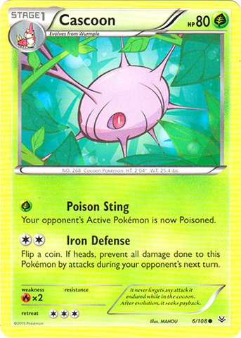 Pokemon - Cascoon (6/108) - XY Roaring Skies