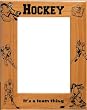 Laser Engraved Wood Hockey Female Picture / Photo Frame