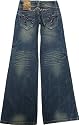 RED PEPPER 7047 Size 26 Women's Wid Leg Jeans Embroidery Embroidered Distressed