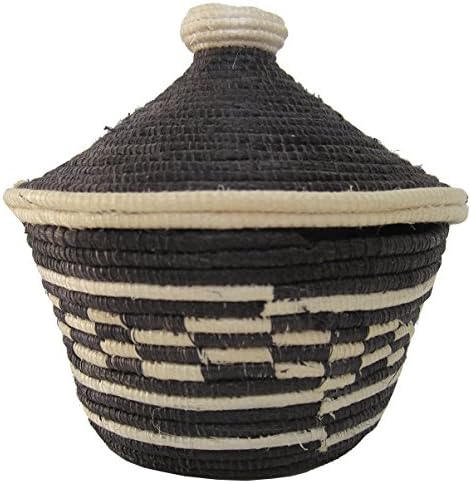 Friendship Cathedral Basket with Lid By All Across Africa (Black)