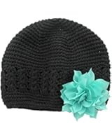 My Lello Infant Baby Girl's Crochet Beanie Hat with Flower