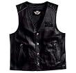Harley-Davidson&reg; Men's Reflective Bar & Shield Logo Leather Vest. Midweight. Embroidery. 98149-10VM