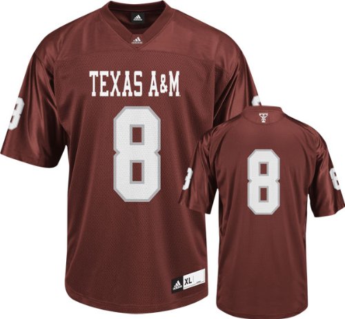 Texas A&M Aggies Football Jersey: adidas #8 Maroon Replica Football Jersey