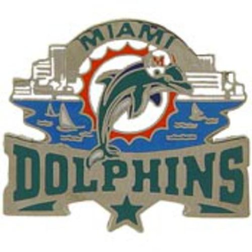 NFL Miami Dolphins Star Pin 1 1/4
