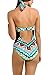 FARYSAYS Women Colorful Tribal Print High Neck One Piece Beachwear Swimsuit Large