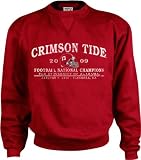 Alabama Crimson Tide 2009 BCS National Champions Red Distressed Crewneck Sweatshirt