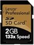 Lexar SD2GB-133-380 Professional Series 2 GB 133X Secure Digital Card SD2GB-133-380E (Retail Package)