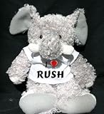 Plush Elephant (Slowpoke) toy with I Love Rush