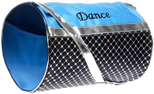 Girls Dance Turquoise Black and Silver Sequin Duffel Bag