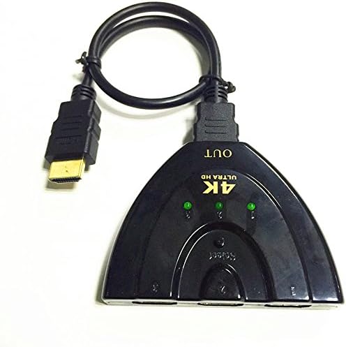 Oumeijia 3 Port HDMI Switcher 3x1 Auto Switch With 1.5FT Pigtail Cable | VHD-3X1P1.FT 4k x 2k