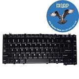 HQRP Black Laptop Keyboard compatible with Toshiba Satellite A215-S7414 / A215-S7416 / A215-S7417 / A215-S7418 Notebook Replacement plus HQRP Coaster