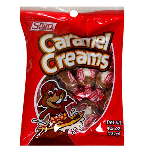 Shari Caramel Creams, 4.5-Ounce Bags (Pack of 24) by Shari