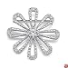 Dazzling Daisy: Sterling Silver Designer Inspired Vintage Style Daisy Brooch with CZ Diamond
